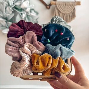 Bundle of 7 Velvet Scrunchies